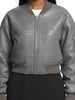NOCTURNE NOCTURNE Vegan Leather Bomber Jacket in S - Outerwear | Queen Anna House of Fashion Women's Luxury Fashion