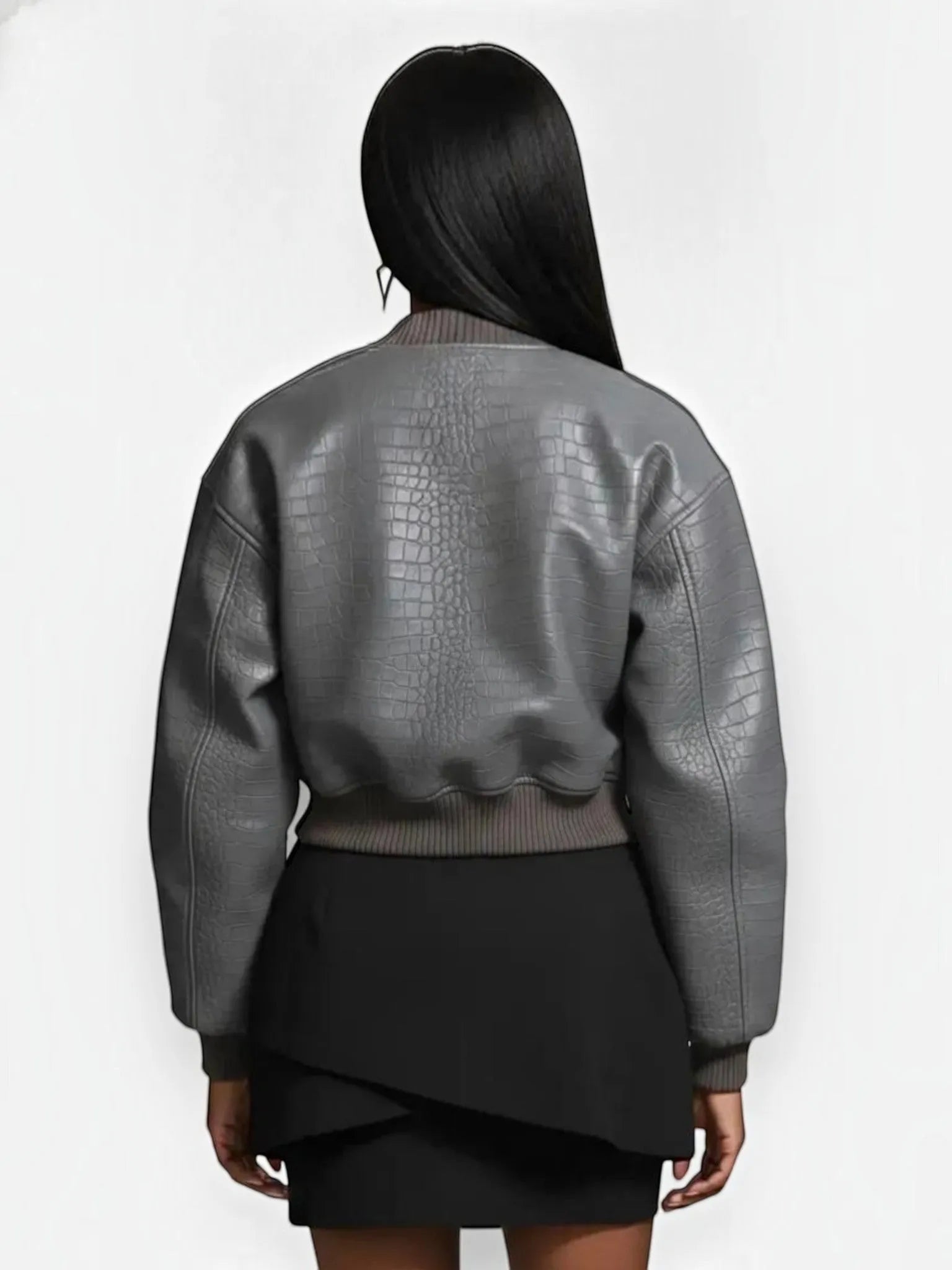 NOCTURNE NOCTURNE Vegan Leather Bomber Jacket in S - Outerwear | Queen Anna House of Fashion Women's Luxury Fashion