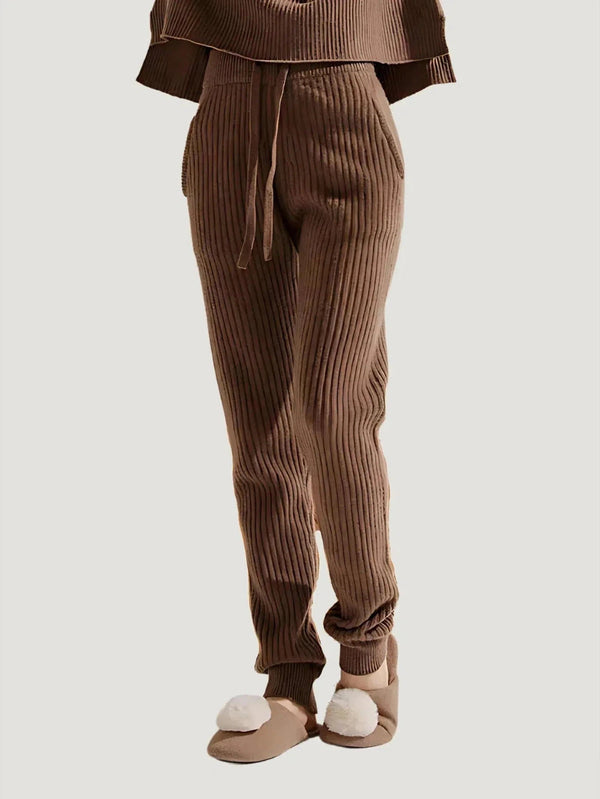 Nap Loungewear Yak Ribbed Joggers - Bottoms, Brown, Everyday Wear, F/W'21, Joggers, Knit, l, m, Pants, Philanthropic Brand, Plus Size, s - Luxury Women's Fashion at Queen Anna House of Fashion