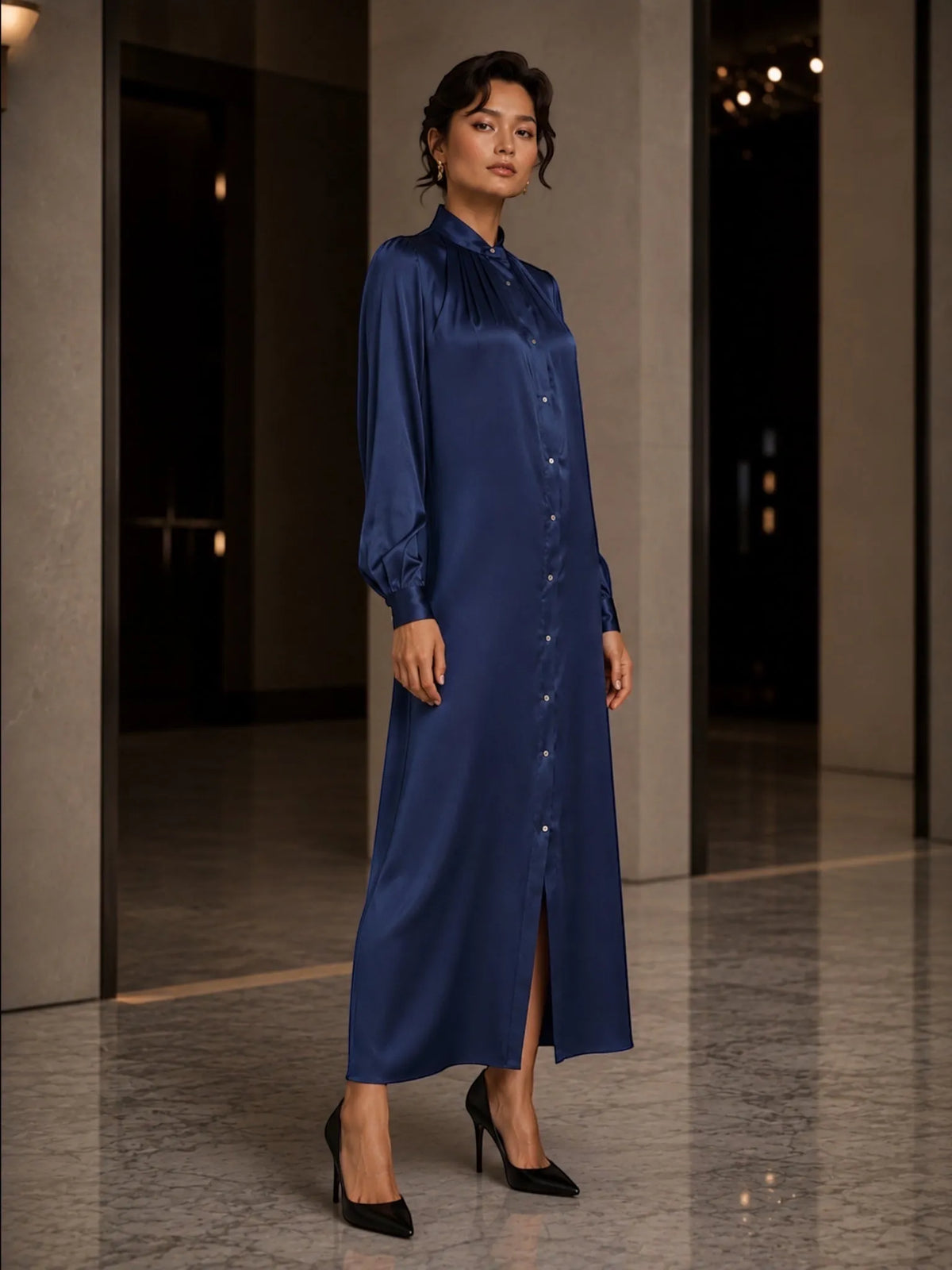 Neu Nomads Neu Nomads Camilla Shirt Dress in Blue - Dress | Queen Anna House of Fashion Women's Luxury Fashion