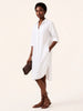 Neu Nomads Neu Nomads Chloe Shirt Dress in White - Dress | Queen Anna House of Fashion Women's Luxury Fashion