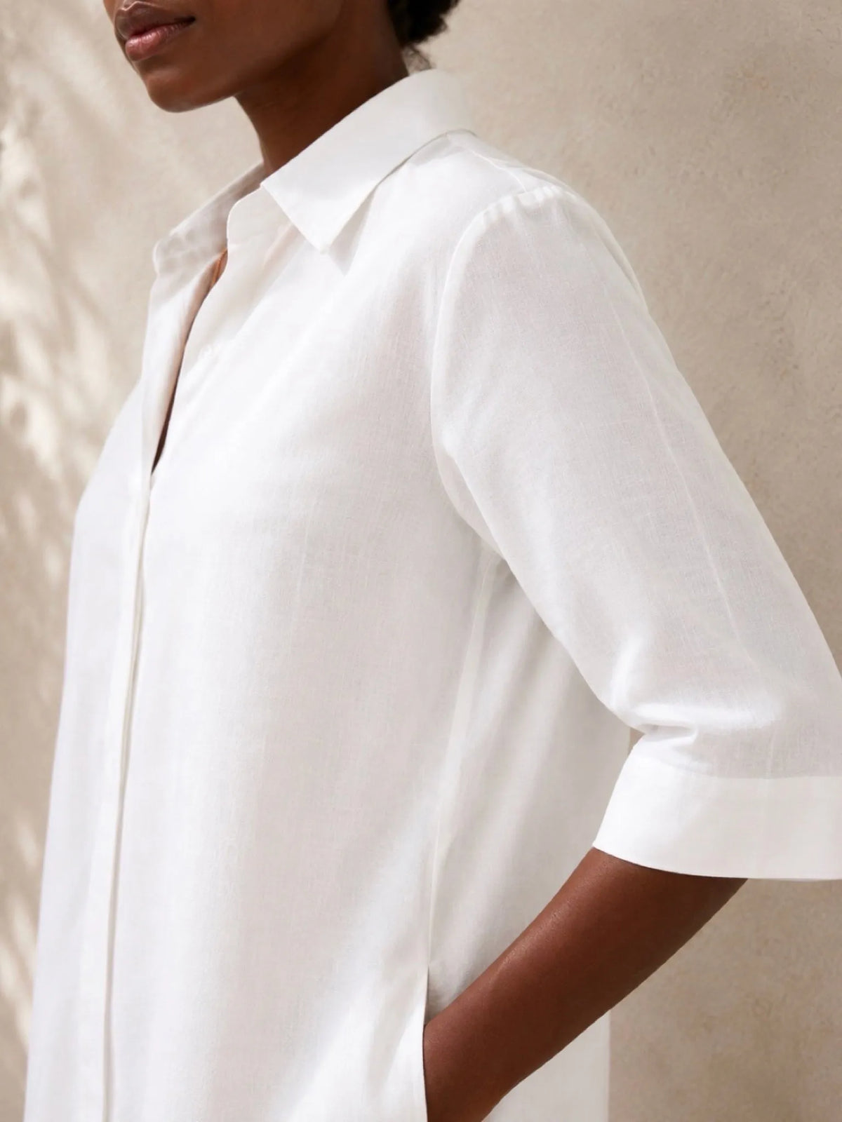 Neu Nomads Neu Nomads Chloe Shirt Dress in White - Dress | Queen Anna House of Fashion Women's Luxury Fashion
