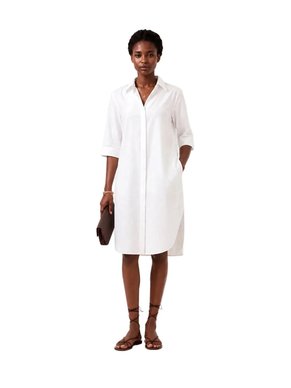 Neu Nomads Neu Nomads Chloe Shirt Dress in White - Dress | Queen Anna House of Fashion Women's Luxury Fashion
