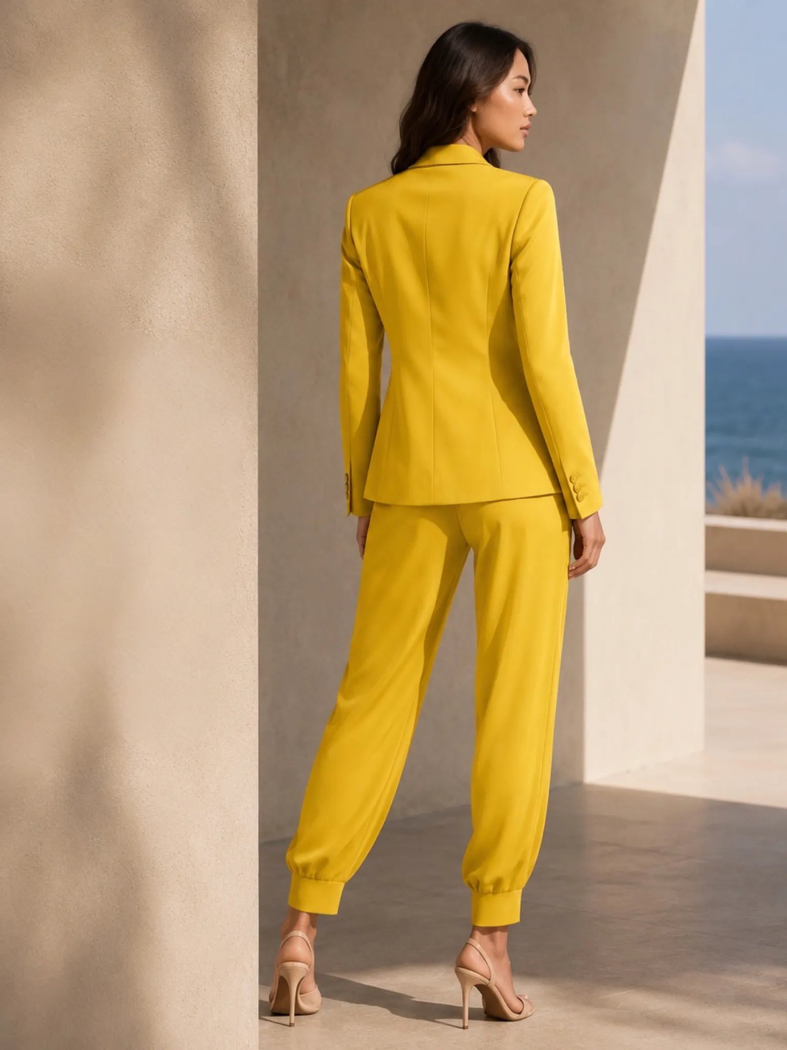 Neu Nomads Neu Nomads Karlie Blazer in Mustard - Outerwear | Queen Anna House of Fashion Women's Luxury Fashion