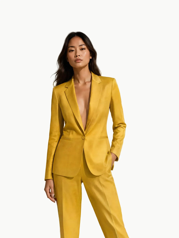 Neu Nomads Neu Nomads Karlie Blazer in Mustard - Outerwear | Queen Anna House of Fashion Women's Luxury Fashion