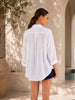 Neu Nomads Neu Nomads Livia Boyfriend Linen Shirt in White - Top | Queen Anna House of Fashion Women's Luxury Fashion