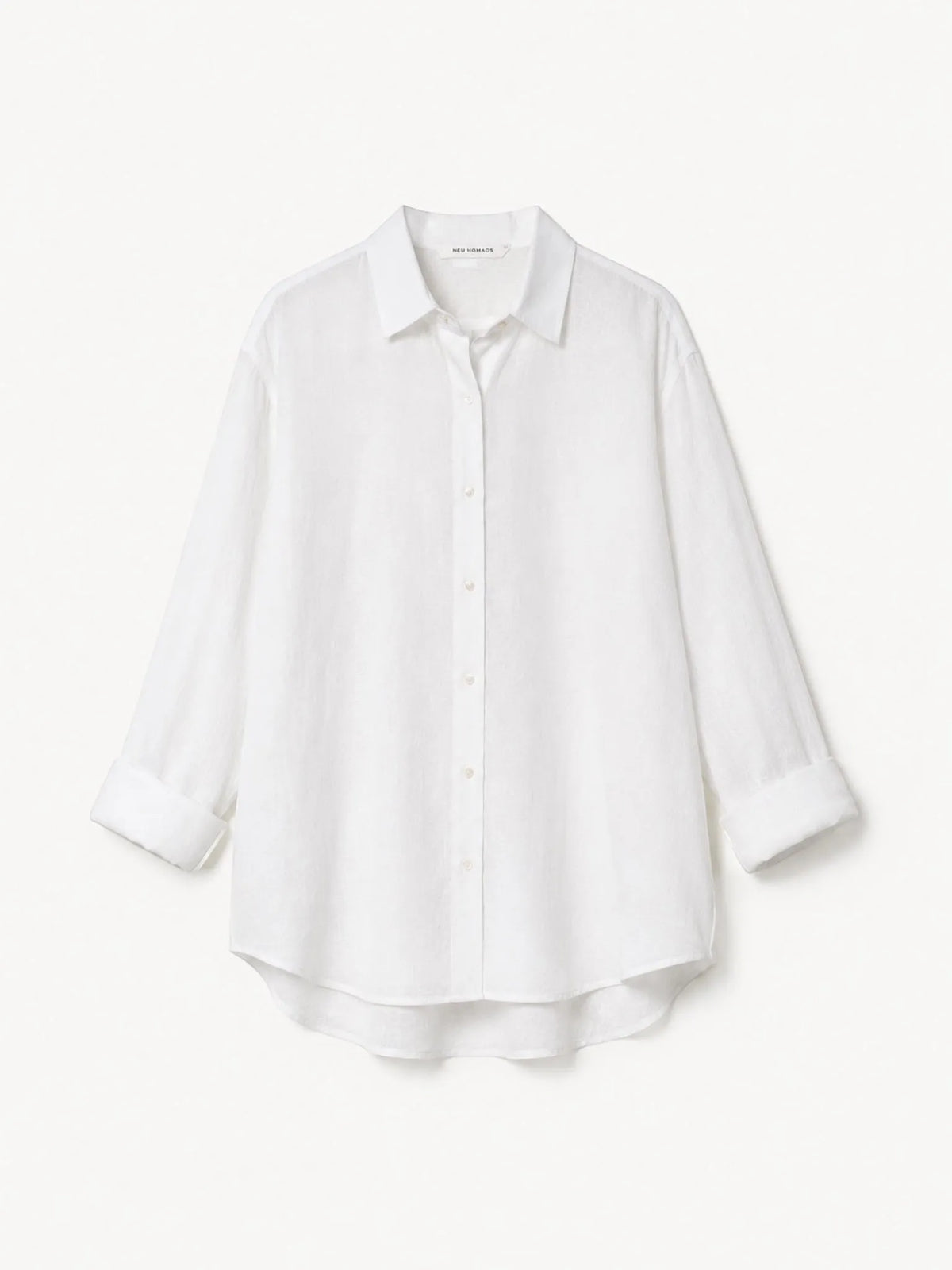 Neu Nomads Neu Nomads Livia Boyfriend Linen Shirt in White - Top | Queen Anna House of Fashion Women's Luxury Fashion