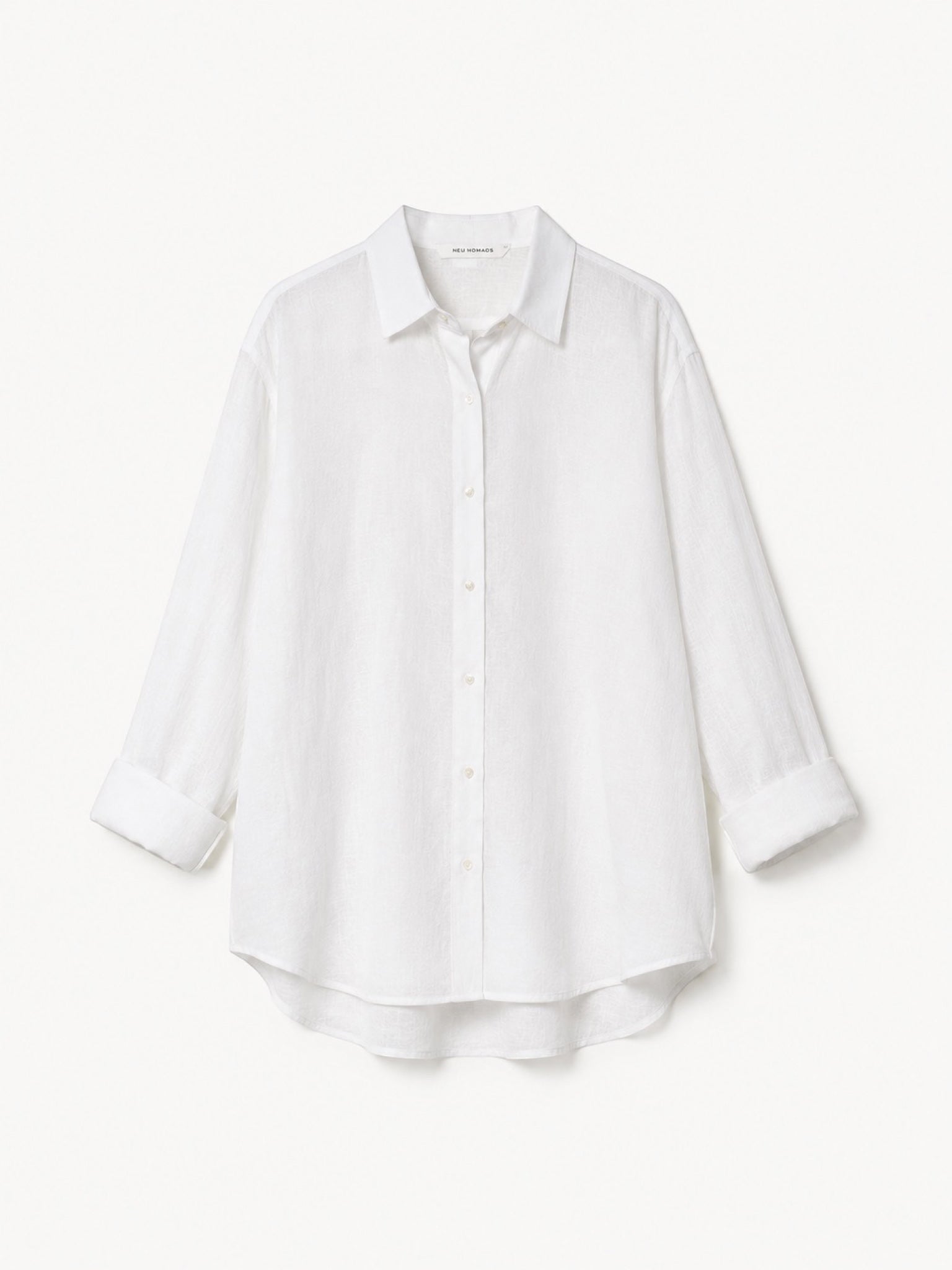Neu Nomads Neu Nomads Livia Boyfriend Linen Shirt in White - Top | Queen Anna House of Fashion Women's Luxury Fashion