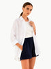 Neu Nomads Neu Nomads Livia Boyfriend Linen Shirt in White - Top | Queen Anna House of Fashion Women's Luxury Fashion