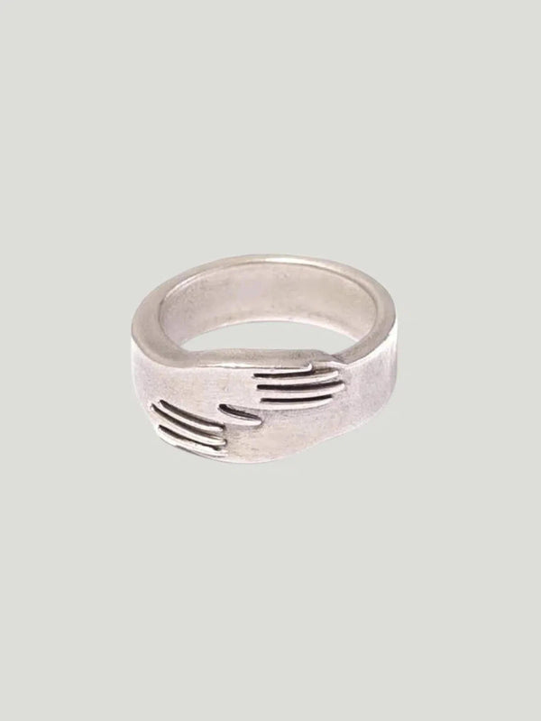 Nina Berenato Hand in Hand Ring - Accessories, Jewelry, Rings, Silver, Women Owned Brand - Luxury Women's Fashion at Queen Anna House of Fashion