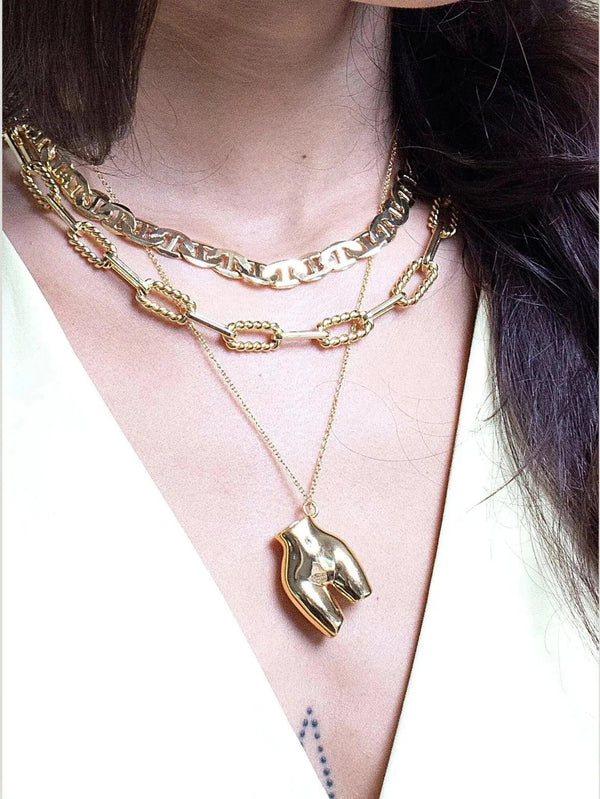 OUTOFOFFICE Figure Charm Necklace - AAPI Owned Brand, Accessories, BIPOC Brand, Eco-Conscious Brand, Faire, Gold, Jewelry, Necklaces, Ph - Luxury Women's Fashion at Queen Anna House of Fashion
