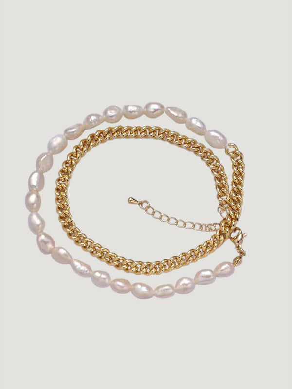 Océanne Odessa Pearl Necklace - Accessories, BIPOC Brand, Gold, Jewelry, Necklaces, New Arrivals, Pearl, S/S'23, Women Owned Brand - Luxury Women's Fashion at Queen Anna House of Fashion