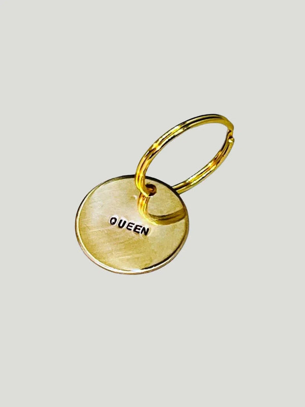 Océanne Queen Stamped Key Chain - Accessories, BIPOC Brand, New Arrivals, S/S'23, Small Goods, Women Owned Brand - Luxury Women's Fashion at Queen Anna House of Fashion