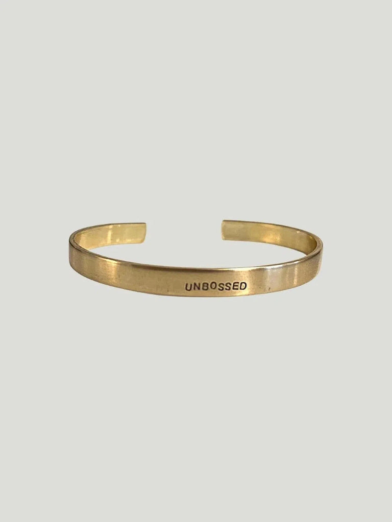 Océanne Stamped Brass Cuff Bracelets - Accessories, BIPOC Brand, Bracelets, Brass, Gold, Jewelry, S/S'22, US Based Brand, US Owned Brand, W - Luxury Women's Fashion at Queen Anna House of Fashion