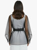 Touché Privé Touché Privé Sheer Organza Jacket in Black - Outerwear | Queen Anna House of Fashion Women's Luxury Fashion