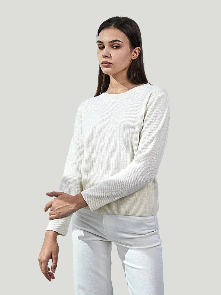 Pissenlit Sequined Cashmere Sweater - Cashmere, Eco-Conscious Brand, F/W'22, l, Long Sleeve, m, New Arrivals, Philanthropic Brand, s, Sequ - Luxury Women's Fashion at Queen Anna House of Fashion
