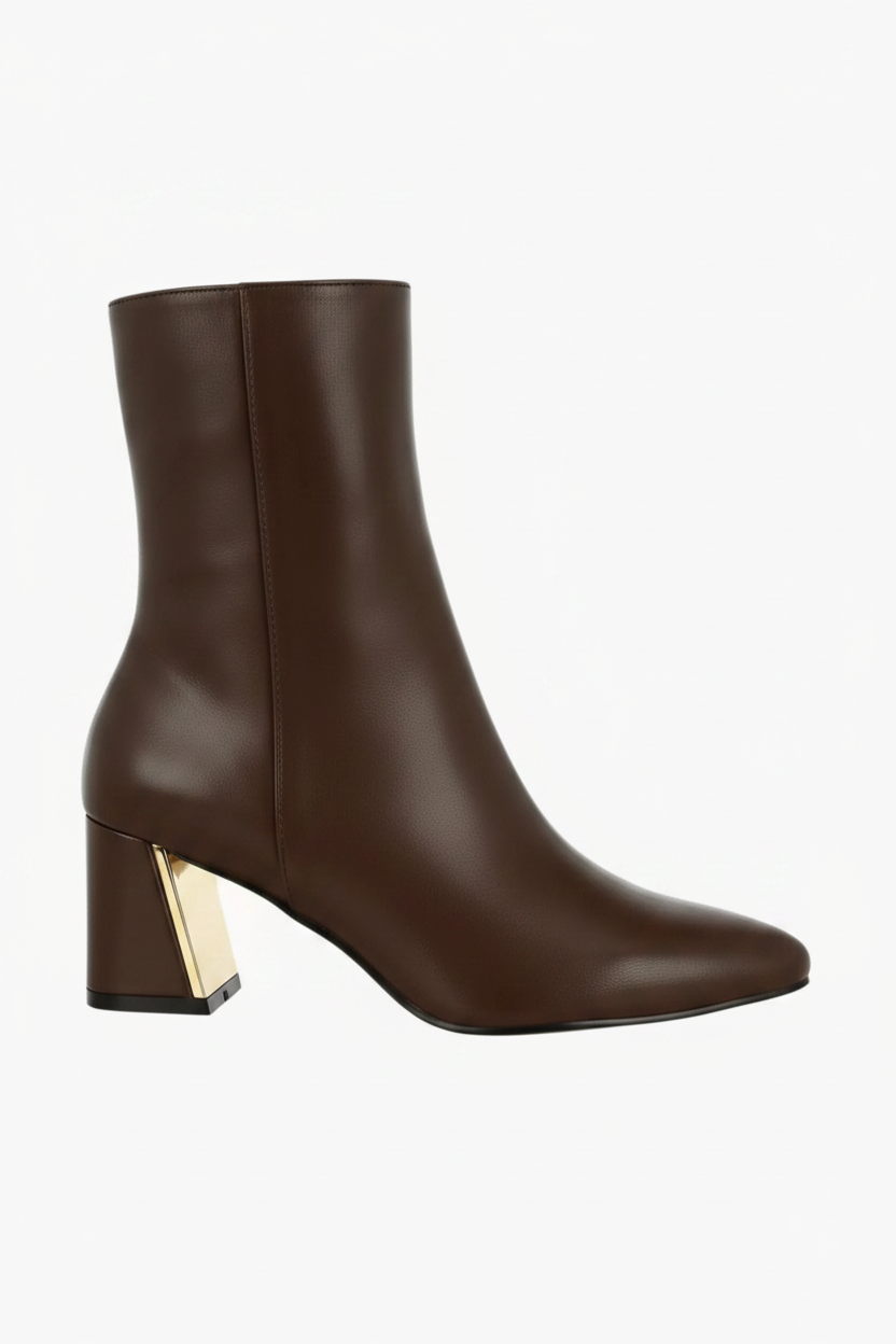 Pointed Toe Block Heel Ankle Boots
