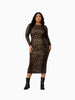 Q2 Q2 Leopard Print Fitted Dress in S - Dress | Queen Anna House of Fashion Women's Luxury Fashion