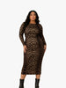 Q2 Leopard Print Fitted Dress