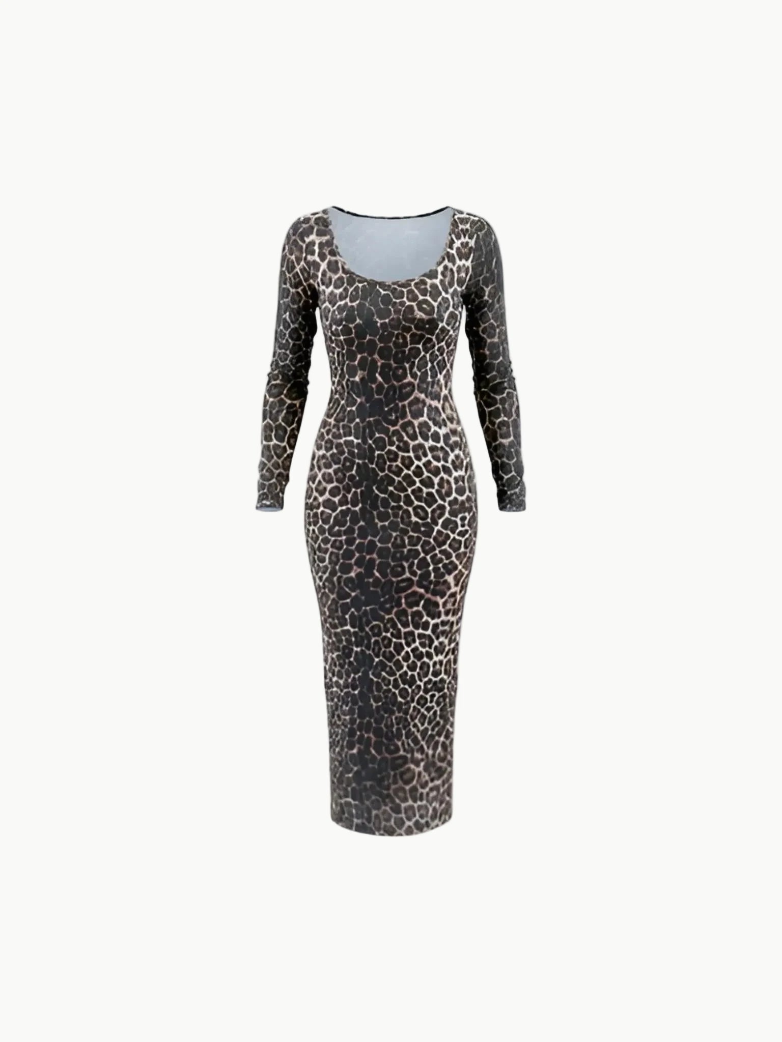 Q2 Leopard Print Fitted Dress