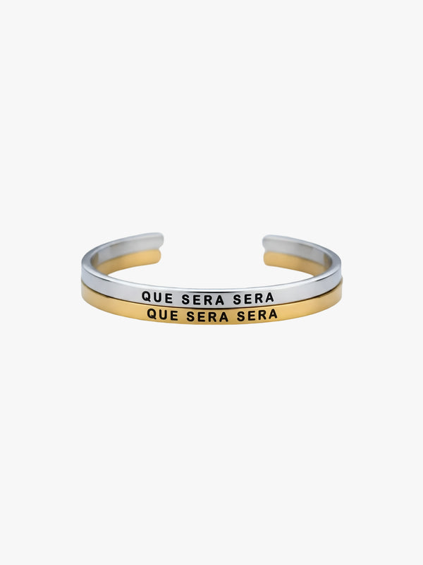 QUE SERA SERA MantraBand Bracelet - Silver - Queen Anna House of Fashion