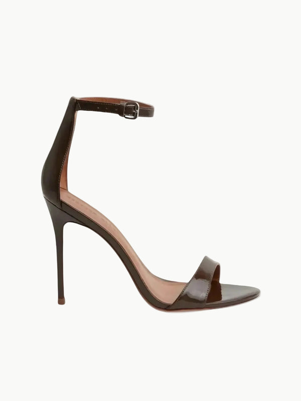 Rebecca Allen REBECCA ALLEN Two Strap Heeled Sandal in Nude I - Dark Brown - Shoes | Queen Anna House of Fashion Women's Luxury Fashion