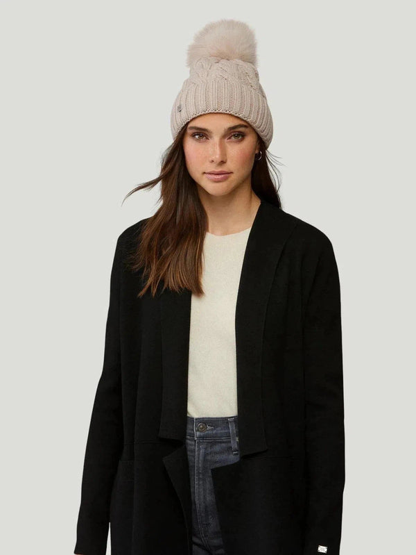 SOIA & KYO Amalie Removable Pom Beanie Knit Hat - AAPI Owned Brand, Accessories, Backstock, Beige, BIPOC Brand, Black, Burgundy, Cold Weather Essentia - Luxury Women's Fashion at Queen Anna House of Fashion