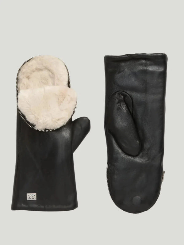 SOIA & KYO Beatrice Faux Shearling Leather Mittens