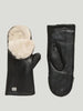 SOIA & KYO Beatrice Faux Shearling Leather Mittens - A/W'23, AAPI Owned Brand, Accessories, BIPOC Brand, Black, Faux Fur, Gloves, Khaki, l, Leather, m, N - Luxury Women's Fashion at Queen Anna House of Fashion