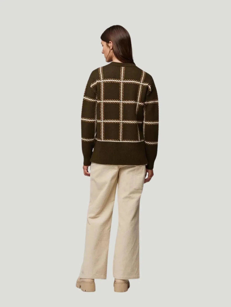 SOIA & KYO Belin Sweater - AAPI Owned Brand, BIPOC Brand, Eco-Conscious Brand, F/W'22, Green, Long Sleeve, Print/ Pattern, s, S - Luxury Women's Fashion at Queen Anna House of Fashion