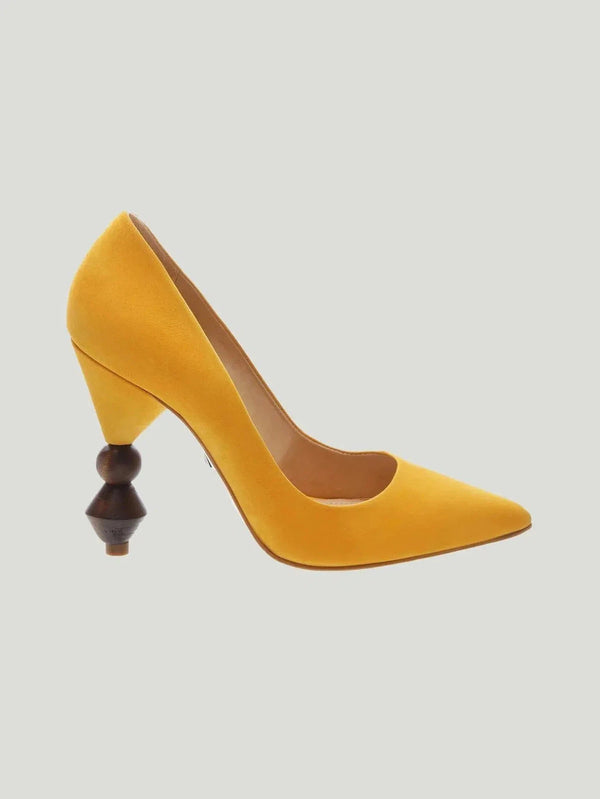 Schutz Shoes S-Plinia Heels - 6.5/Shoes, Heels, Pumps, Sale, Shoes, US Based Brand, Women Owned Brand, Yellow - Luxury Women's Fashion at Queen Anna House of Fashion