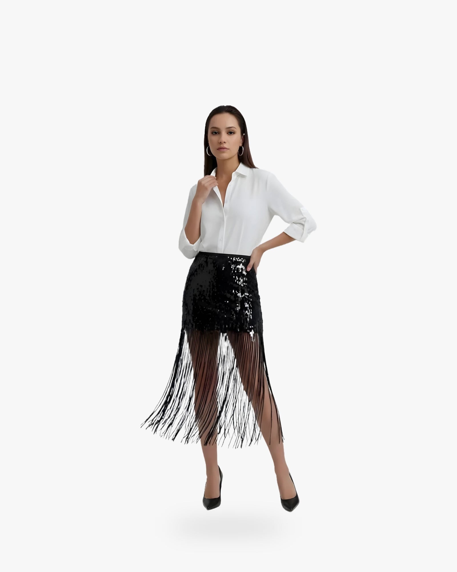 Chloe Kristyn Alexandra Sequin Skirt - Queen Anna House of Fashion