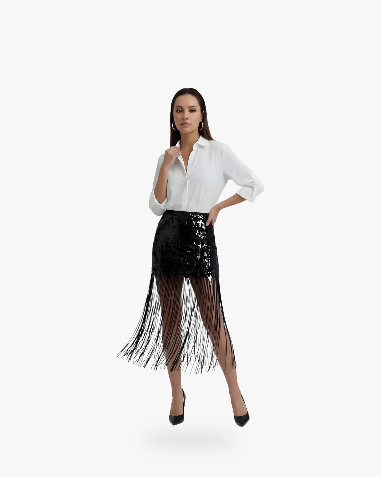 Chloe Kristyn Alexandra Sequin Skirt - Queen Anna House of Fashion