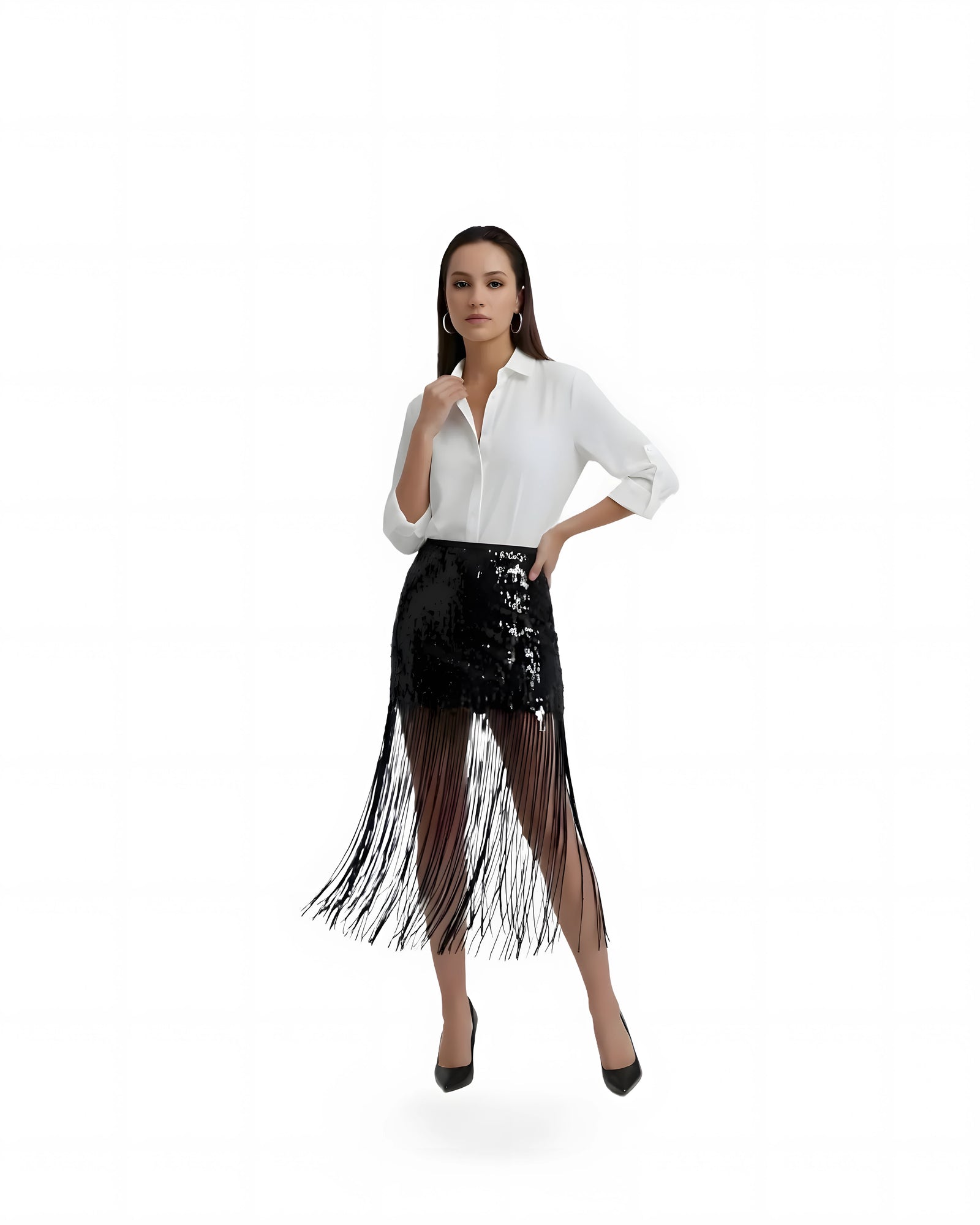 Chloe Kristyn Alexandra Sequin Skirt - Queen Anna House of Fashion