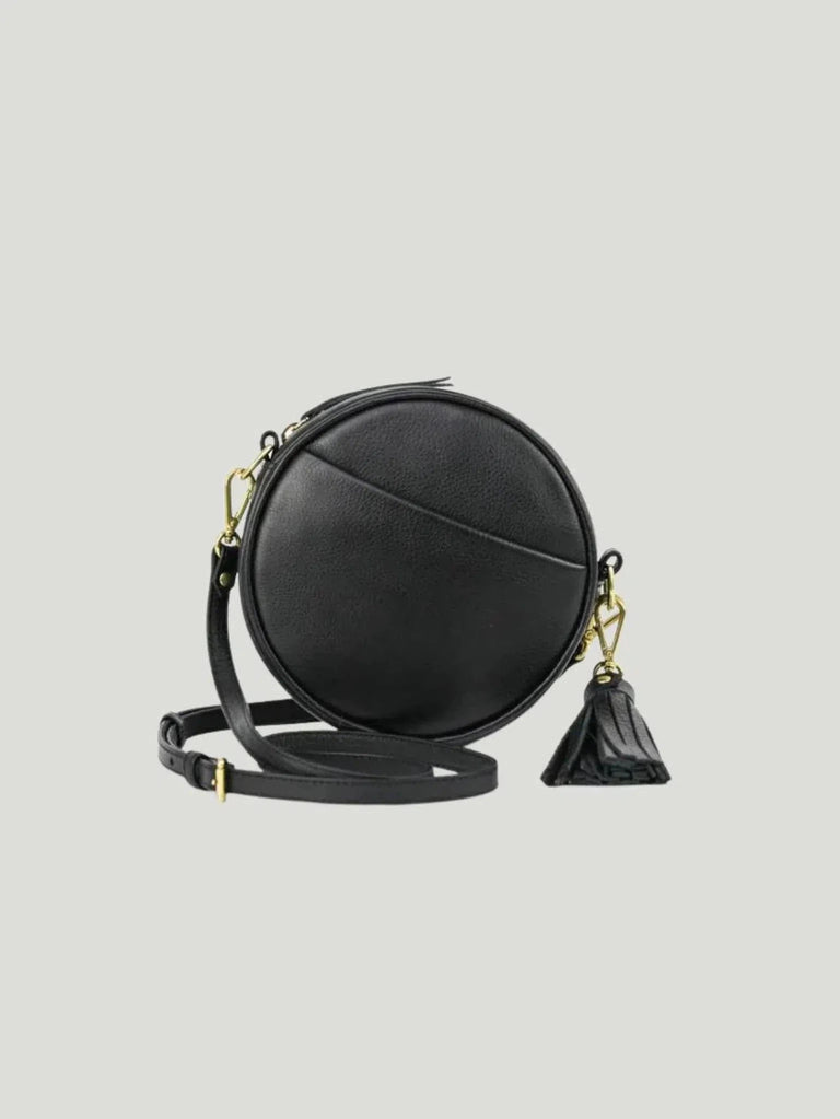 TAH Bags Circle Bag Mini - Accessories, BIPOC Brand, Black, Clutch, Crossbody, Handbags, Leather, New Arrivals, Whiskey, Women  - Luxury Women's Fashion at Queen Anna House of Fashion