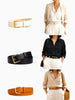 TAH Bags TAH Bags Leather Belts in Cream - Accessories | Queen Anna House of Fashion Women's Luxury Fashion