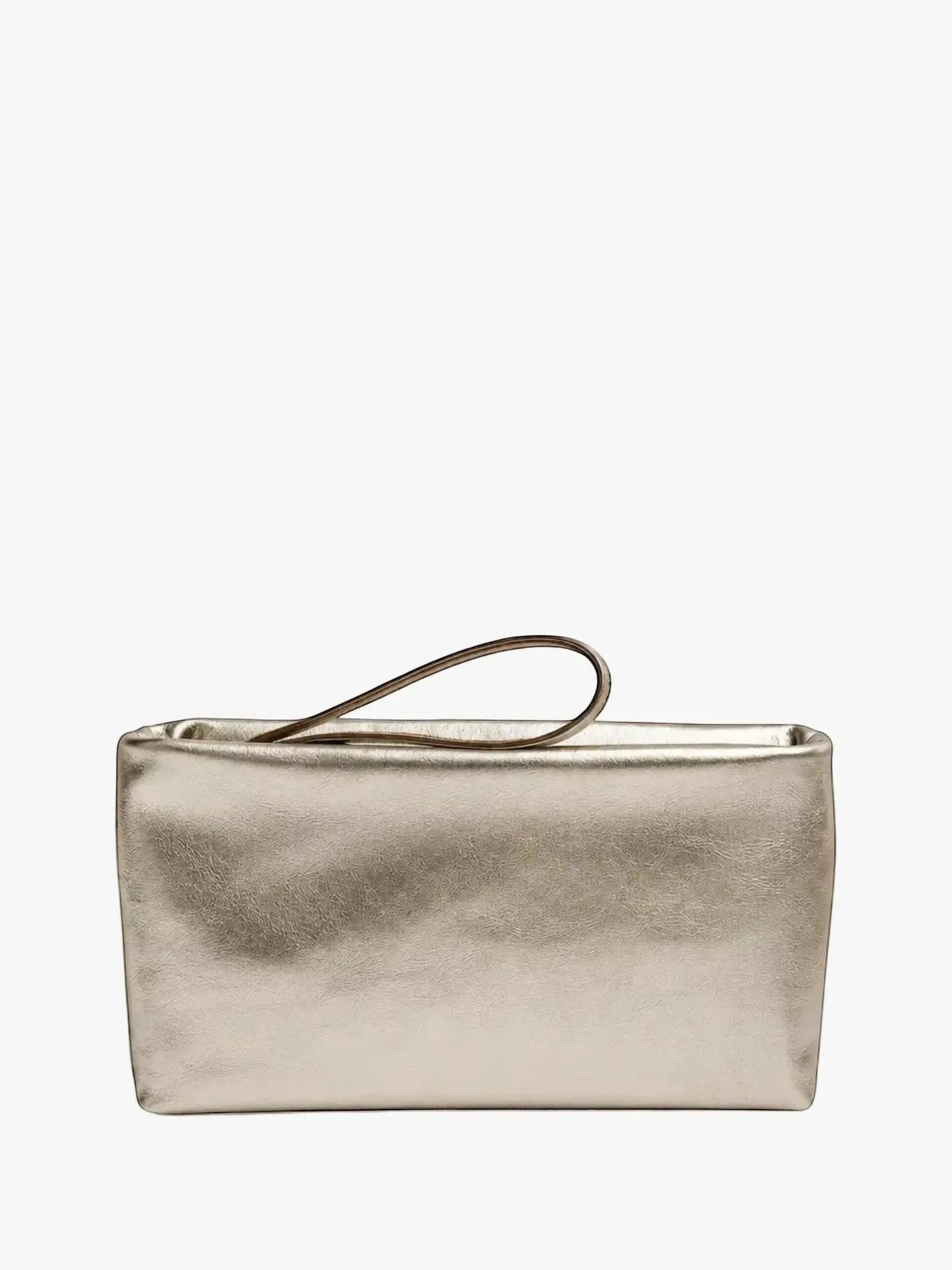 TAH Bags TAH Bags Minimalist Clutch Bag in Metallic Gold - Accessories | Queen Anna House of Fashion Women's Luxury Fashion
