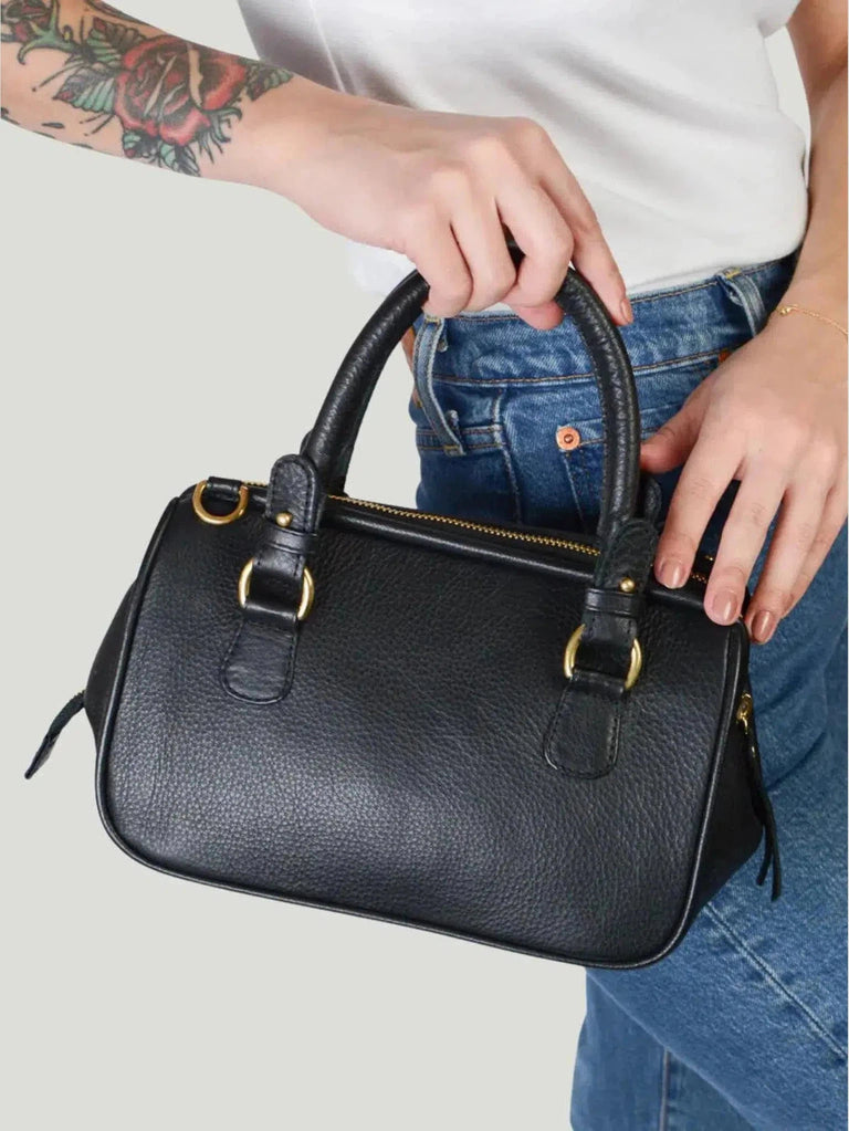TAH Bags Nikki Bag - Accessories, BIPOC Brand, Black, F/W'22, Handbags, Leather, Navy, New Arrivals, Whiskey, Women Owned - Luxury Women's Fashion at Queen Anna House of Fashion
