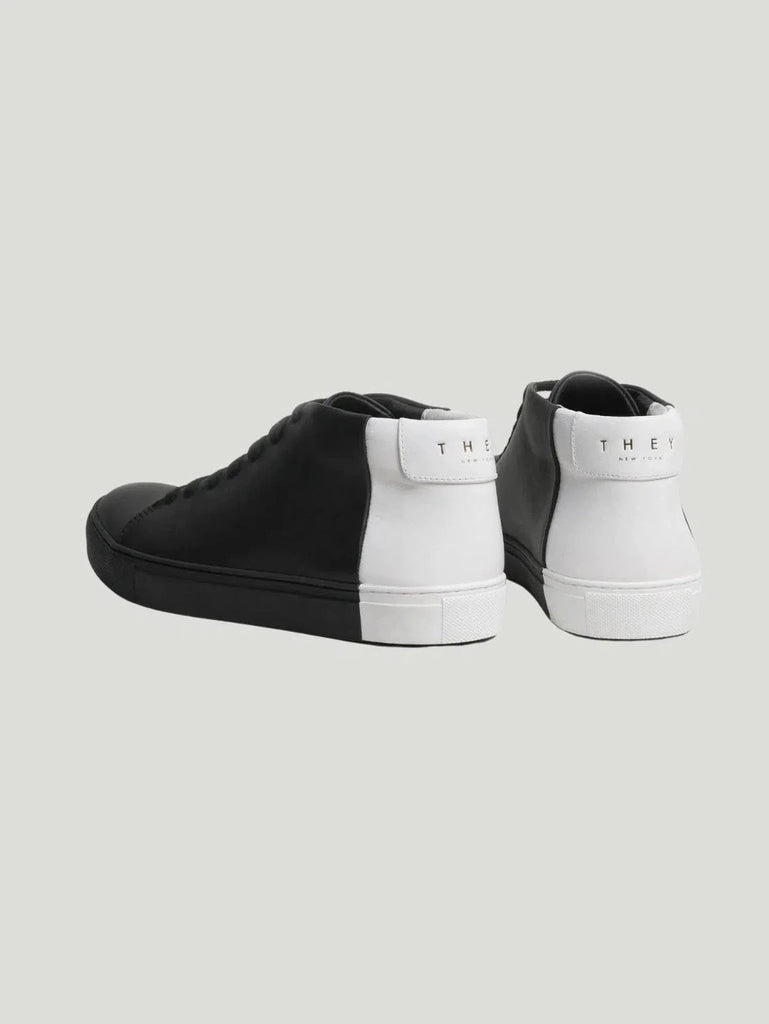 THEY Two-Tone Mid Top Sneakers
