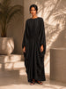 Touché Touché Privé Gathered Japanese Sleeve Dress in Black - Dress | Queen Anna House of Fashion Women's Luxury Fashion