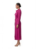 Touché Privé Touché Privé Satin Cowl Neck Dress in Fuchsia Pink - Dress | Queen Anna House of Fashion Women's Luxury Fashion