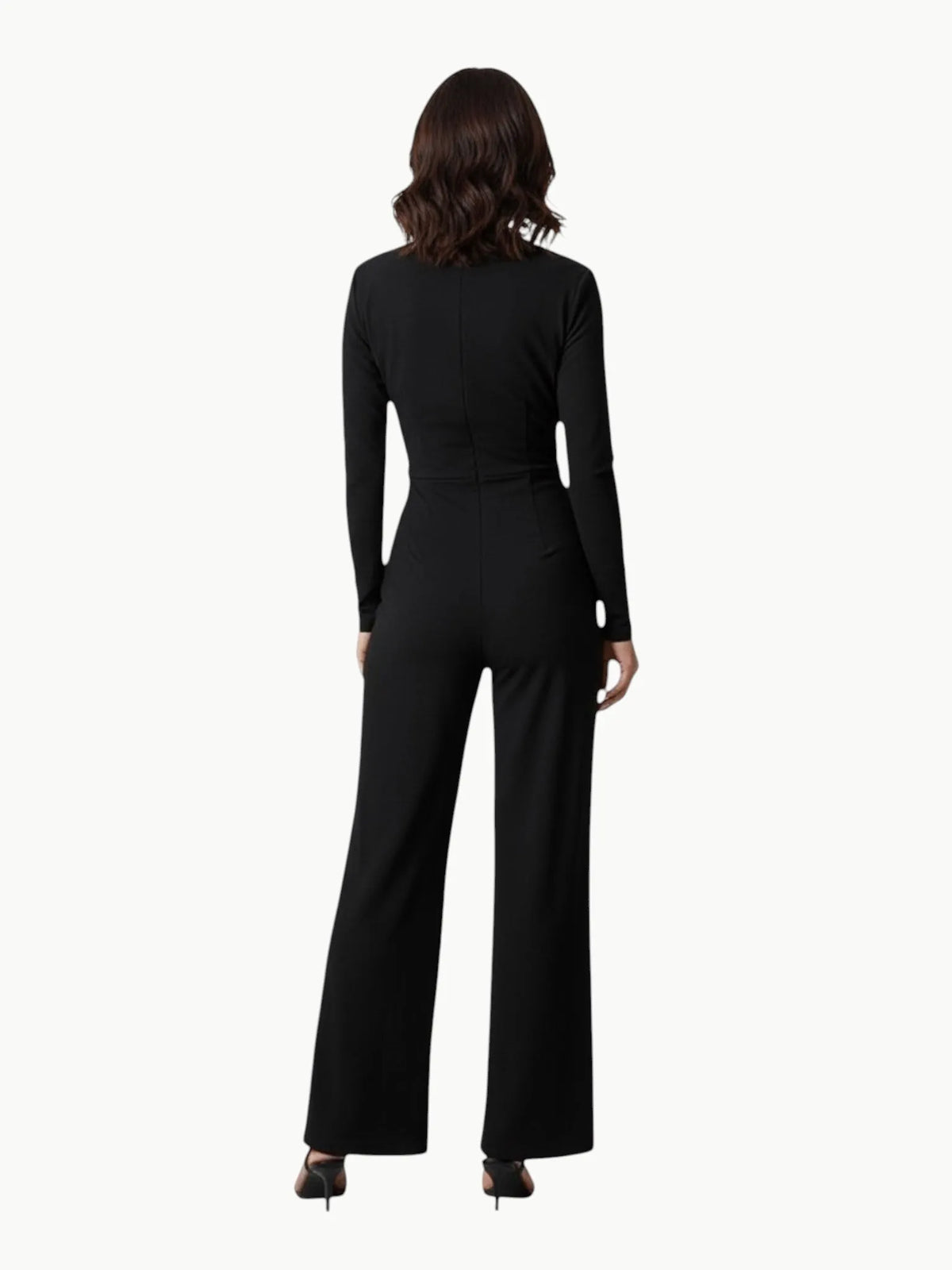 Touché Privé Touché Privé Wrap Front Black Jumpsuit in Black - Bottom | Queen Anna House of Fashion Women's Luxury Fashion