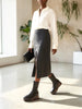 UTILITARIAN UTILITARIAN Nous Wooden Platform Boot in Black - Shoes | Queen Anna House of Fashion Women's Luxury Fashion