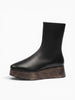 UTILITARIAN UTILITARIAN Nous Wooden Platform Boot in Black - Shoes | Queen Anna House of Fashion Women's Luxury Fashion