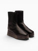 UTILITARIAN UTILITARIAN Nous Wooden Platform Boot in Black - Shoes | Queen Anna House of Fashion Women's Luxury Fashion