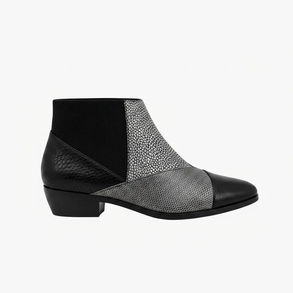 United Nude United Nude Zink Patch Booties in SILVER MIX - Shoes | Queen Anna House of Fashion Women's Luxury Fashion
