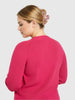 Universal Standard Universal Standard Better Than Wool Cardigan in Fuchsia Pink - Top | Queen Anna House of Fashion Women's Luxury Fashion