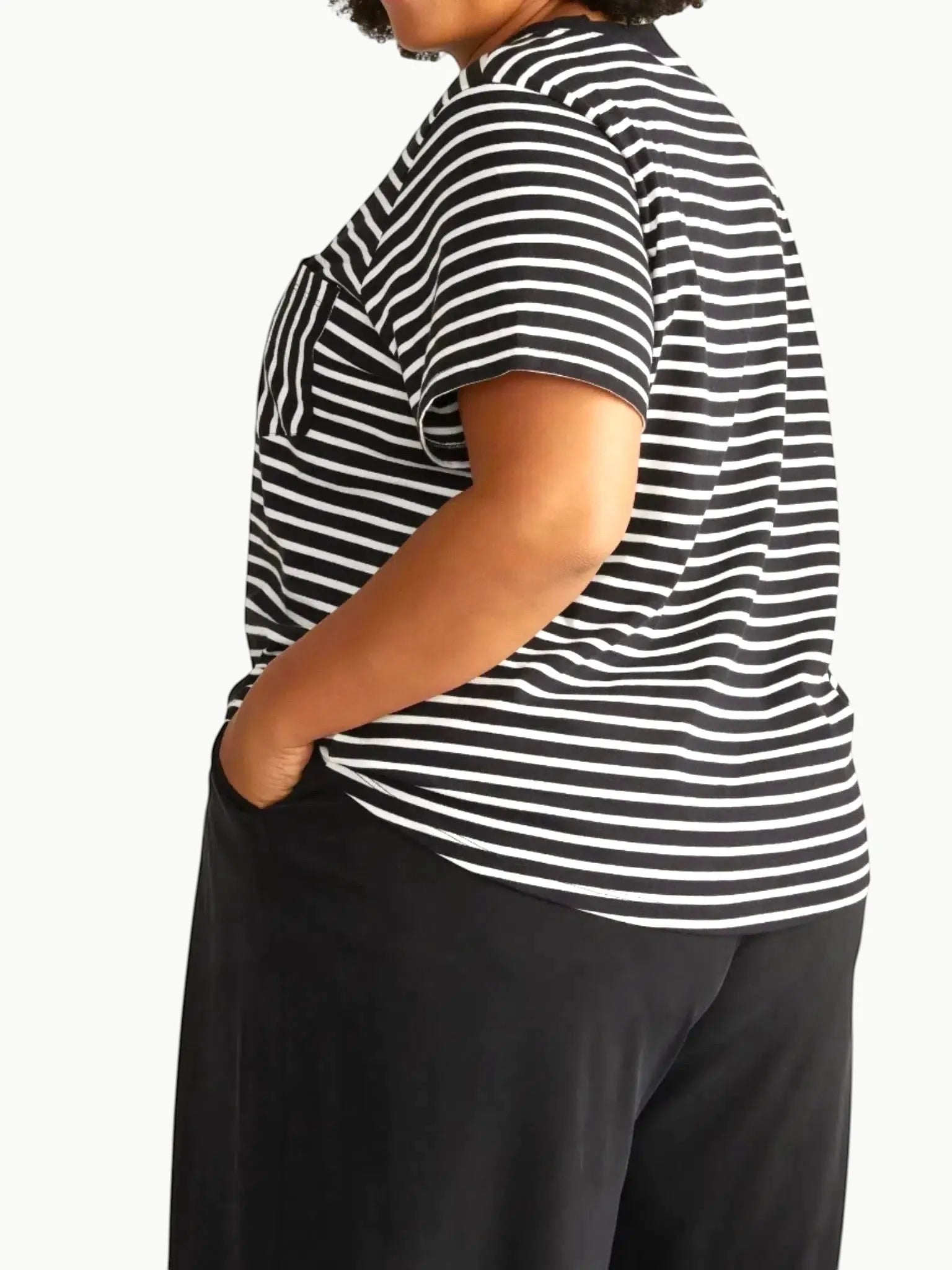 Universal Standard Universal Standard Breton Stripe Garcon Tee in 0-2 (4XS) - Top | Queen Anna House of Fashion Women's Luxury Fashion