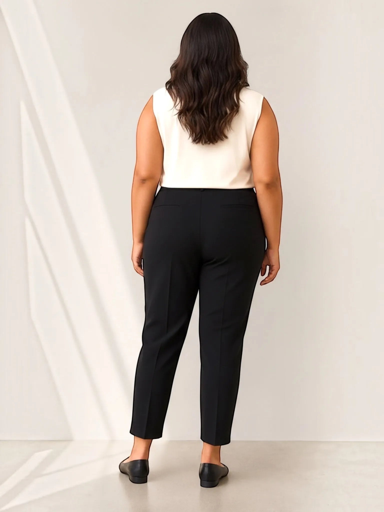 Universal Standard Universal Standard Cotton Stretch Twill Chino Pants in Black - Bottom | Queen Anna House of Fashion Women's Luxury Fashion