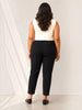 Universal Standard Universal Standard Cotton Stretch Twill Chino Pants in Black - Bottom | Queen Anna House of Fashion Women's Luxury Fashion
